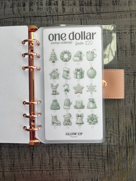 CHRISTMAS MINI SAVINGS CHALLENGE IN MINT GREEN