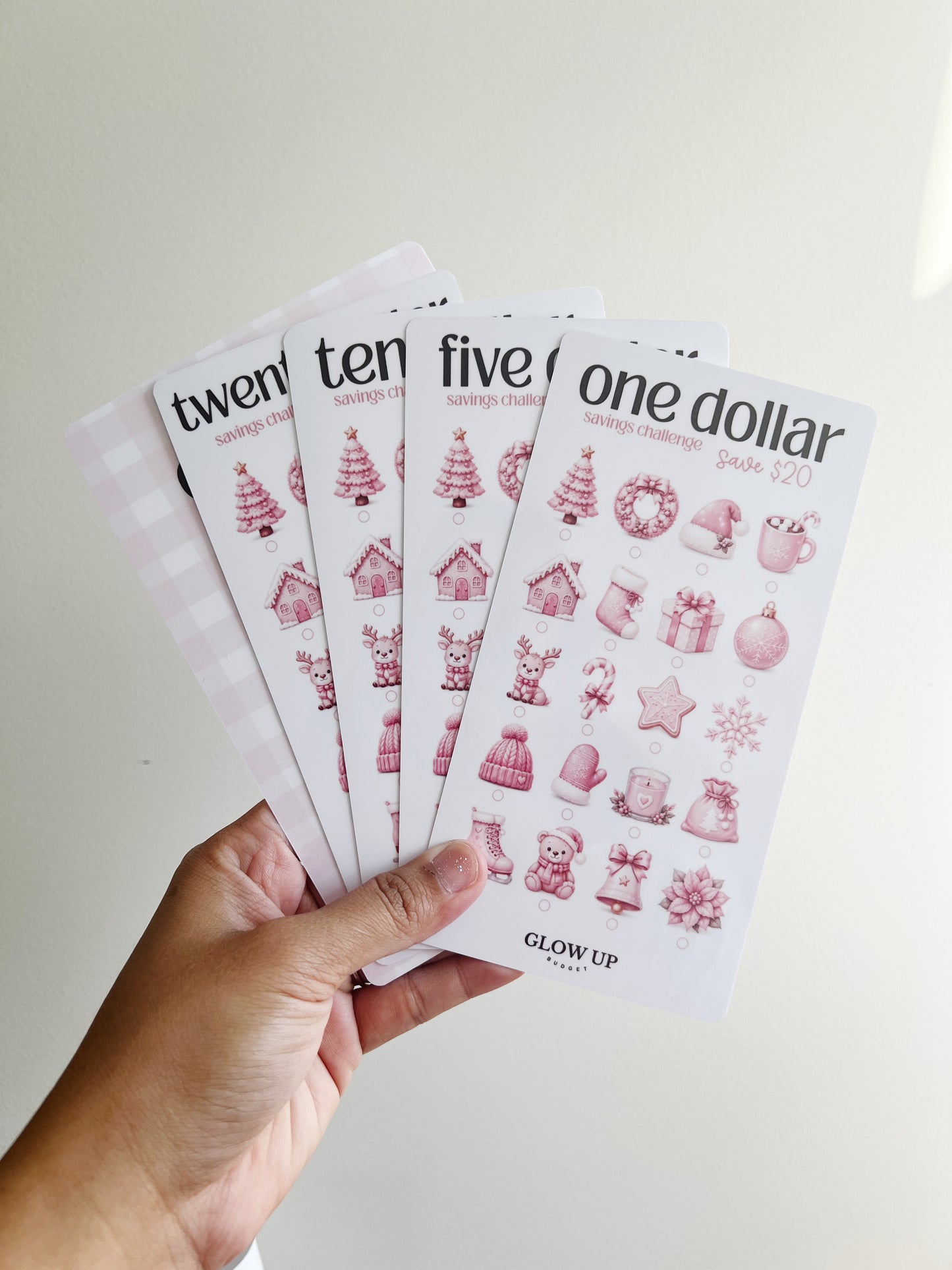 CHRISTMAS MINI SAVINGS CHALLENGE IN PINK